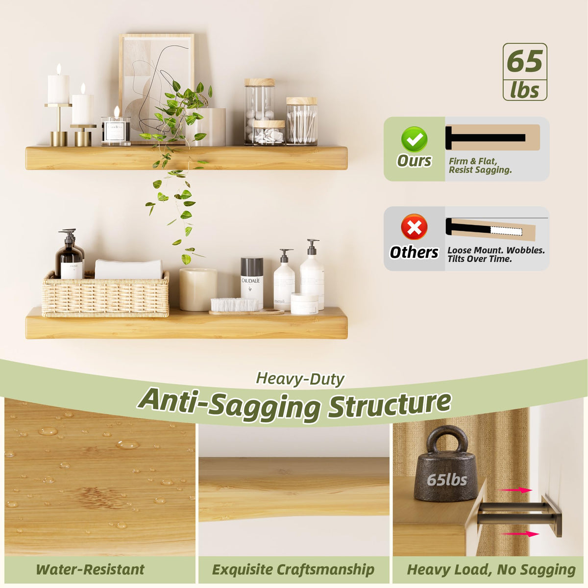 SAILUN Floating Wall Shelves for Home Storage & Decor