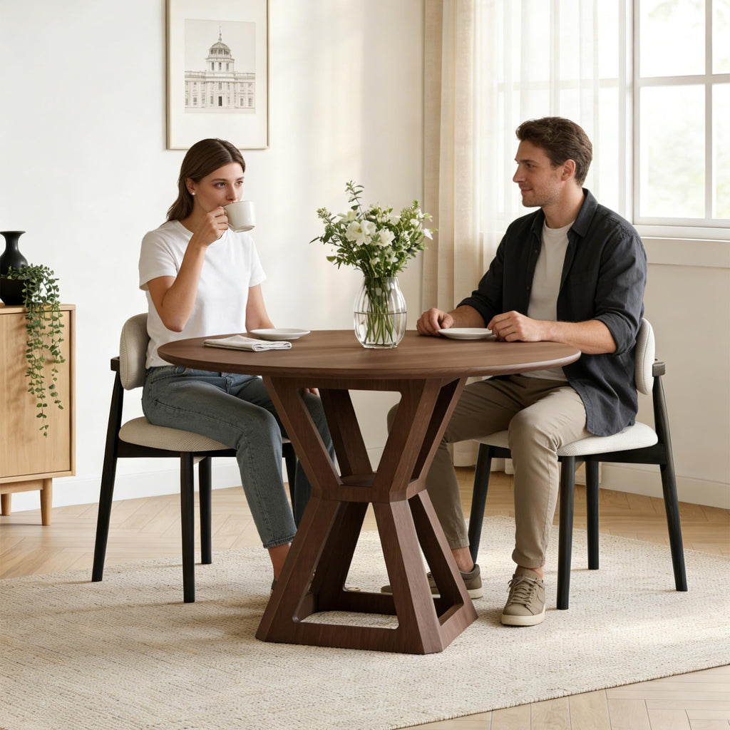 smudyizi Mid-Century Wooden Dining Chairs, Set of 4