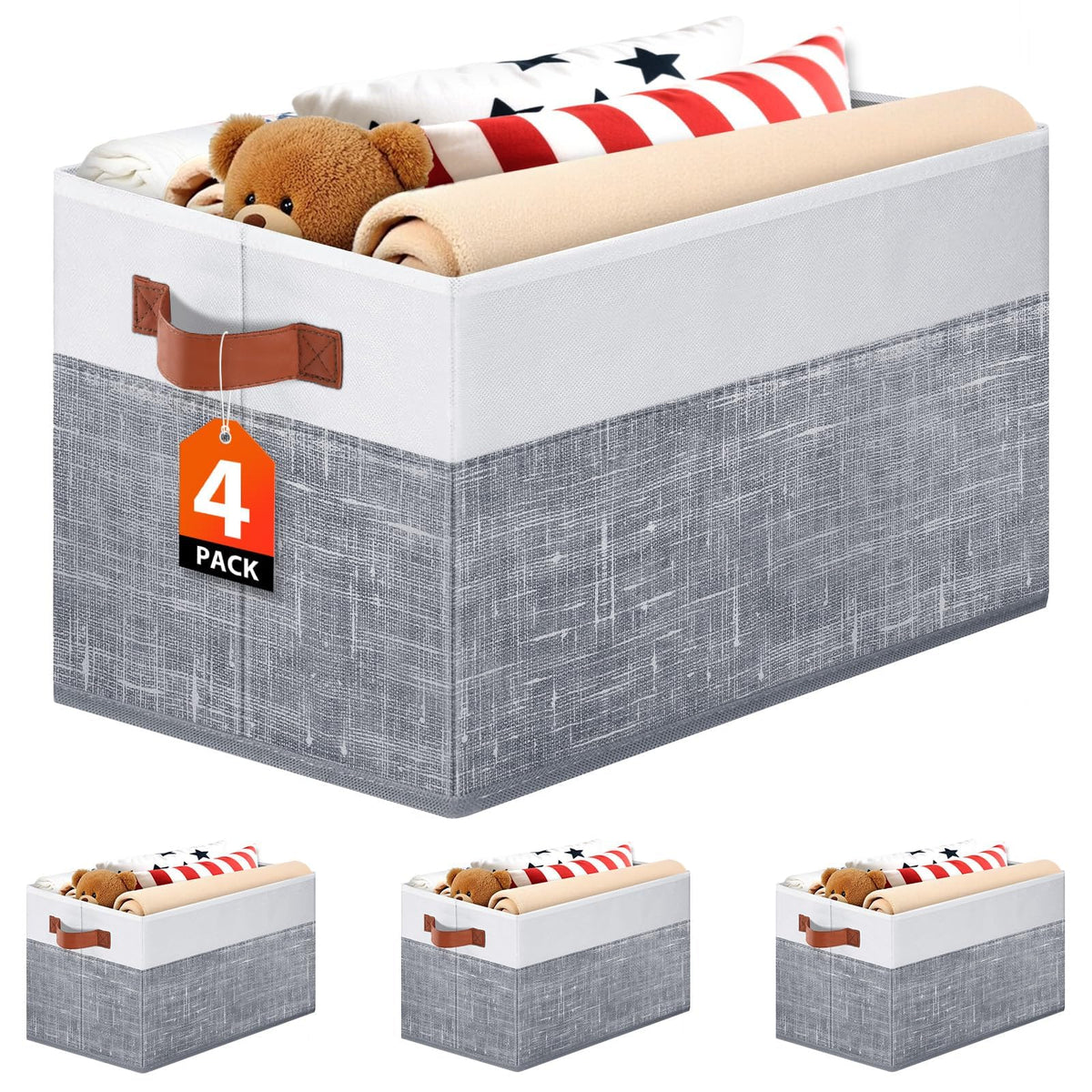 Fab Totes Storage Bins for Home & Closet Organization