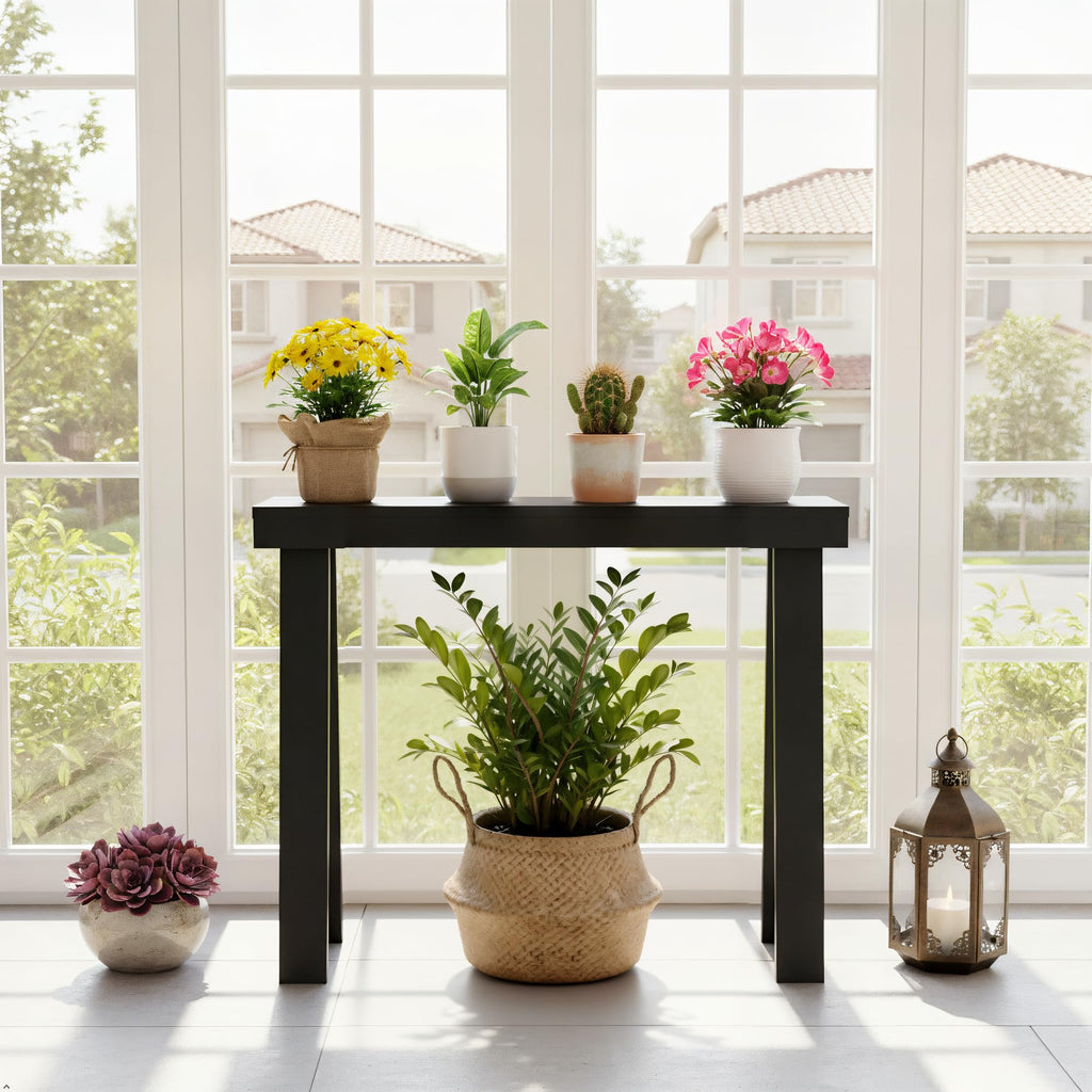 Plank+Beam Solid Wood Console Table for Entryway Decor