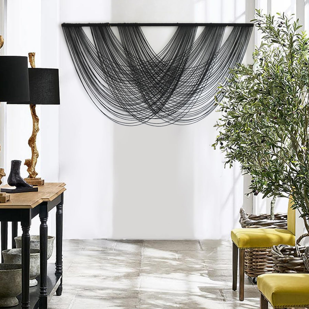 Large Dip-Dyed Macrame Wall Hanging Boho Tapestry Decor