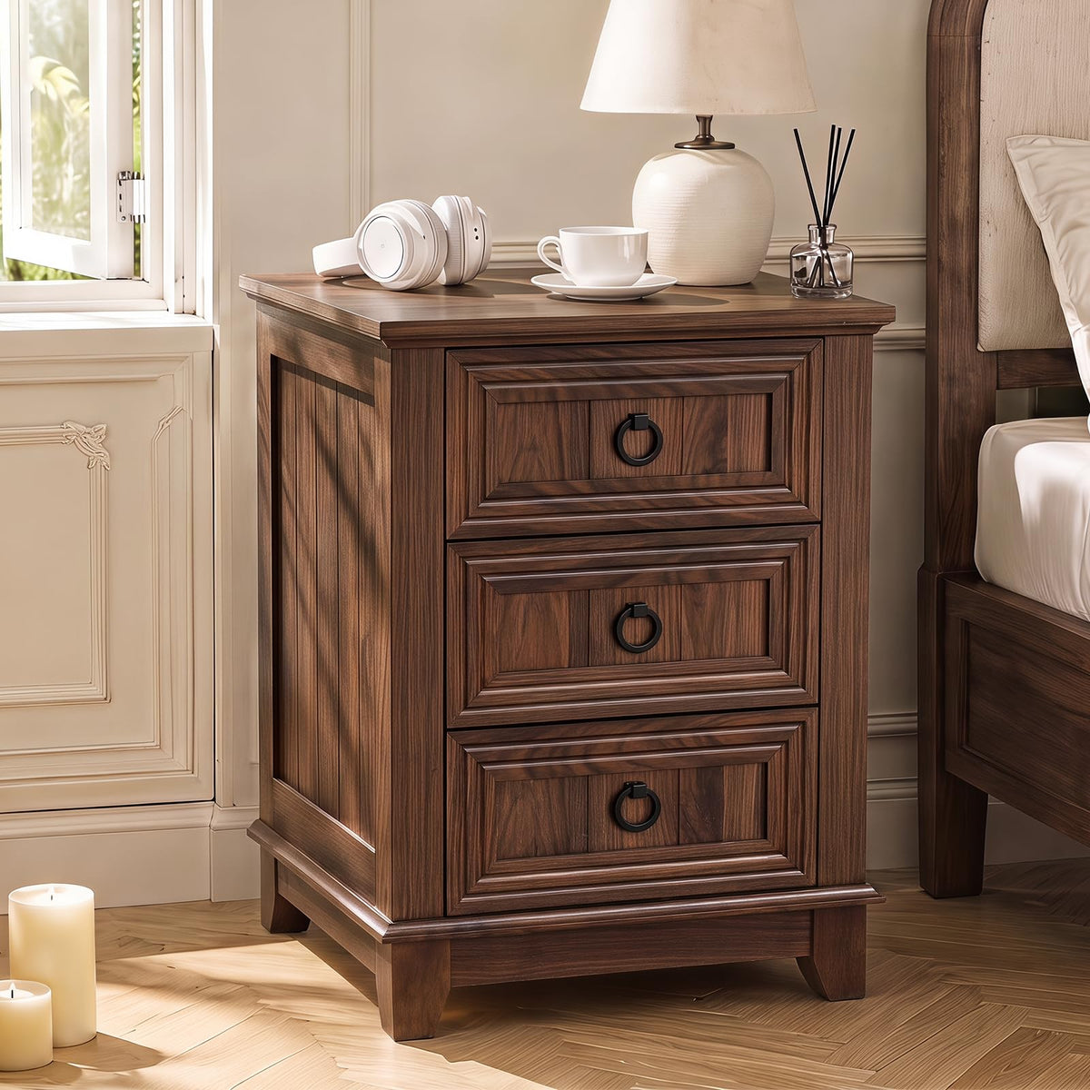 Joaxswe Nightstands with Drawers for Bedroom & Living Room
