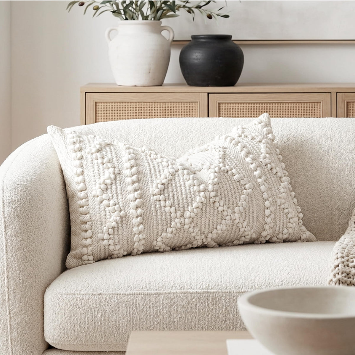 BlissBlush Boho Decorative Throw Pillow Cover for Sofa