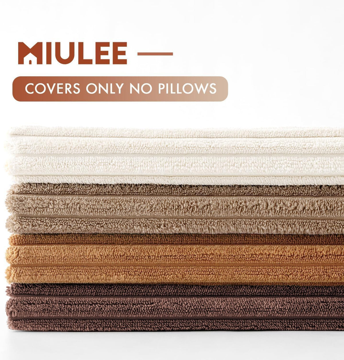 MIULEE Soft Corduroy Decorative Throw Pillow Covers, Set of 4