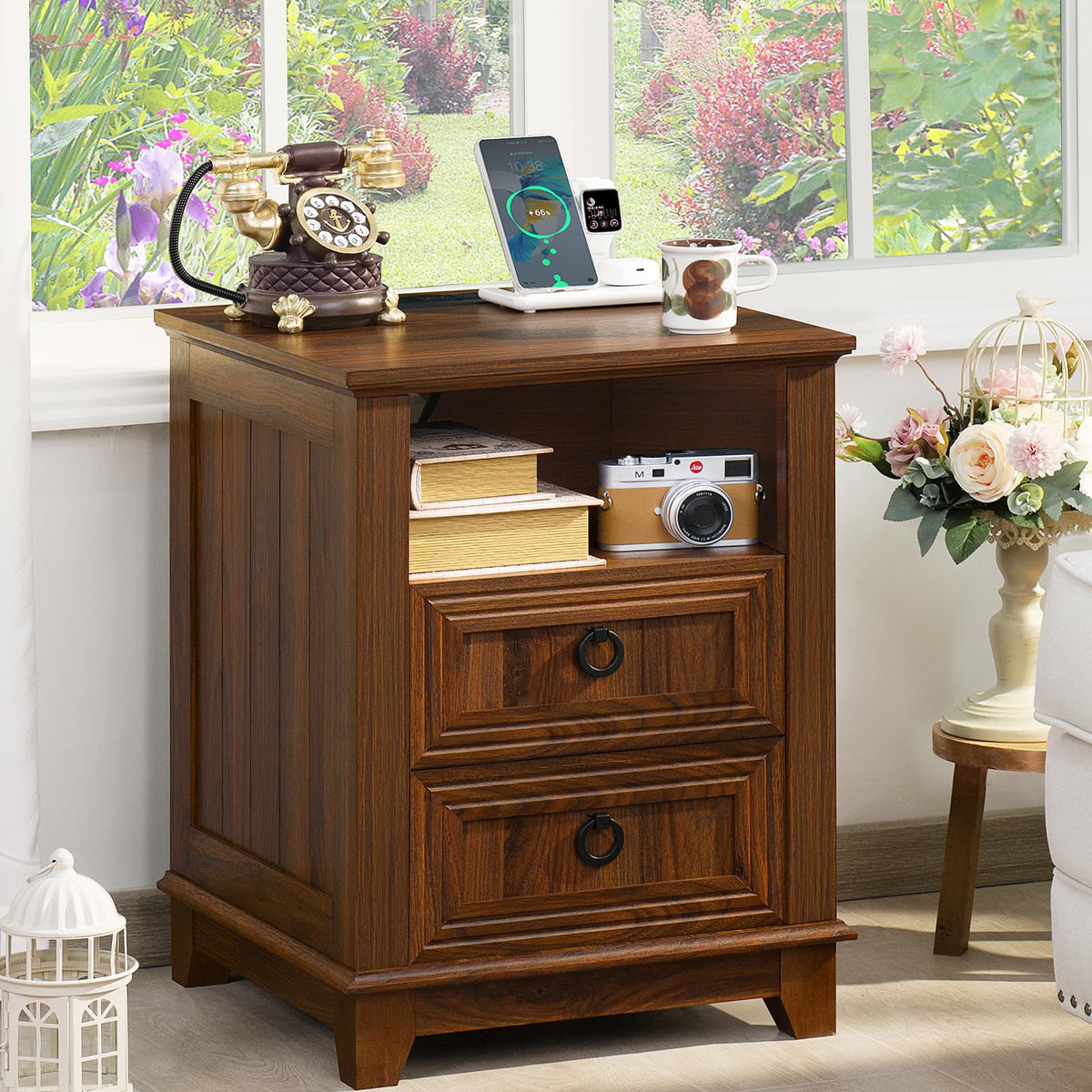 Joaxswe Nightstands with Drawers for Bedroom & Living Room