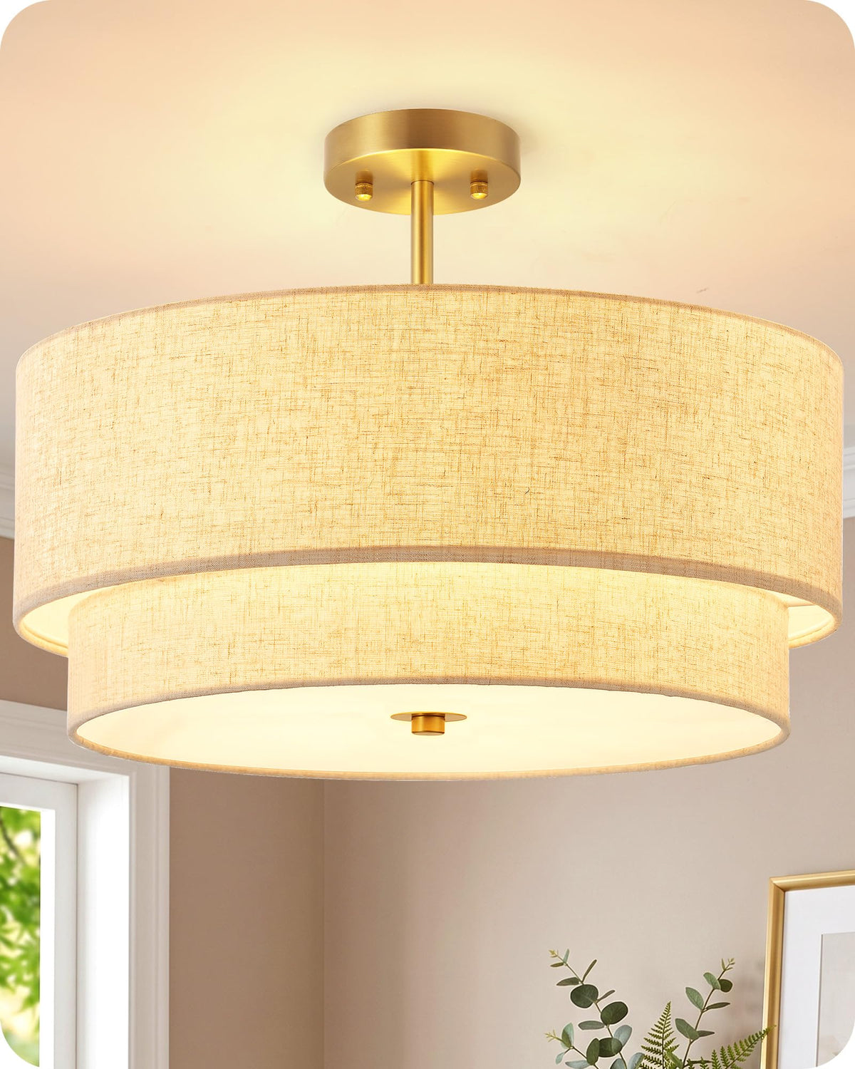 EDISHINE HFCL13CDE Ceiling Light Fixture for Home Lighting