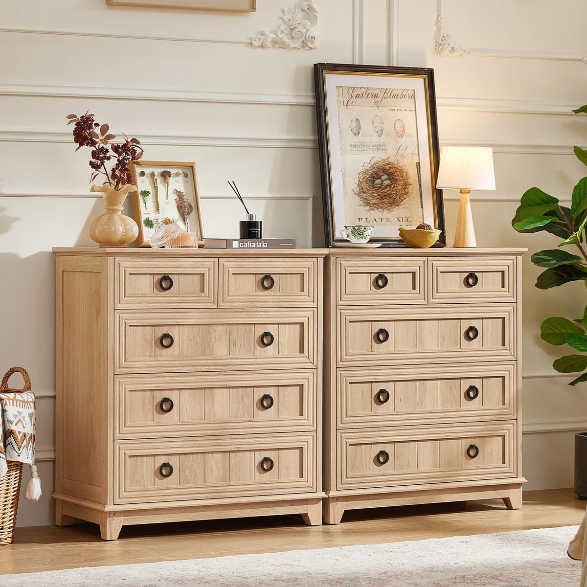 Joaxswe Nightstands with Drawers for Bedroom & Living Room