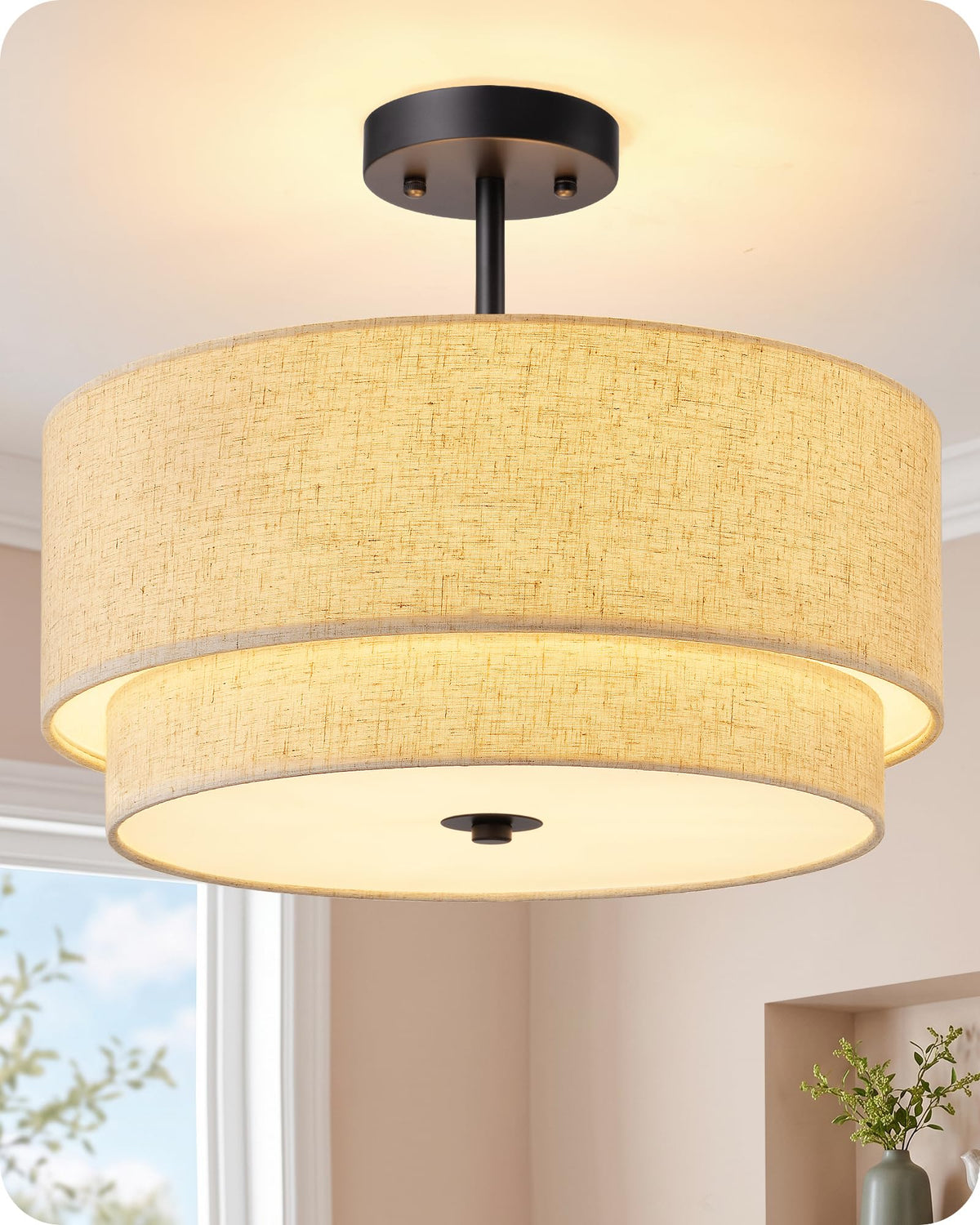 EDISHINE HFCL13CDE Ceiling Light Fixture for Home Lighting