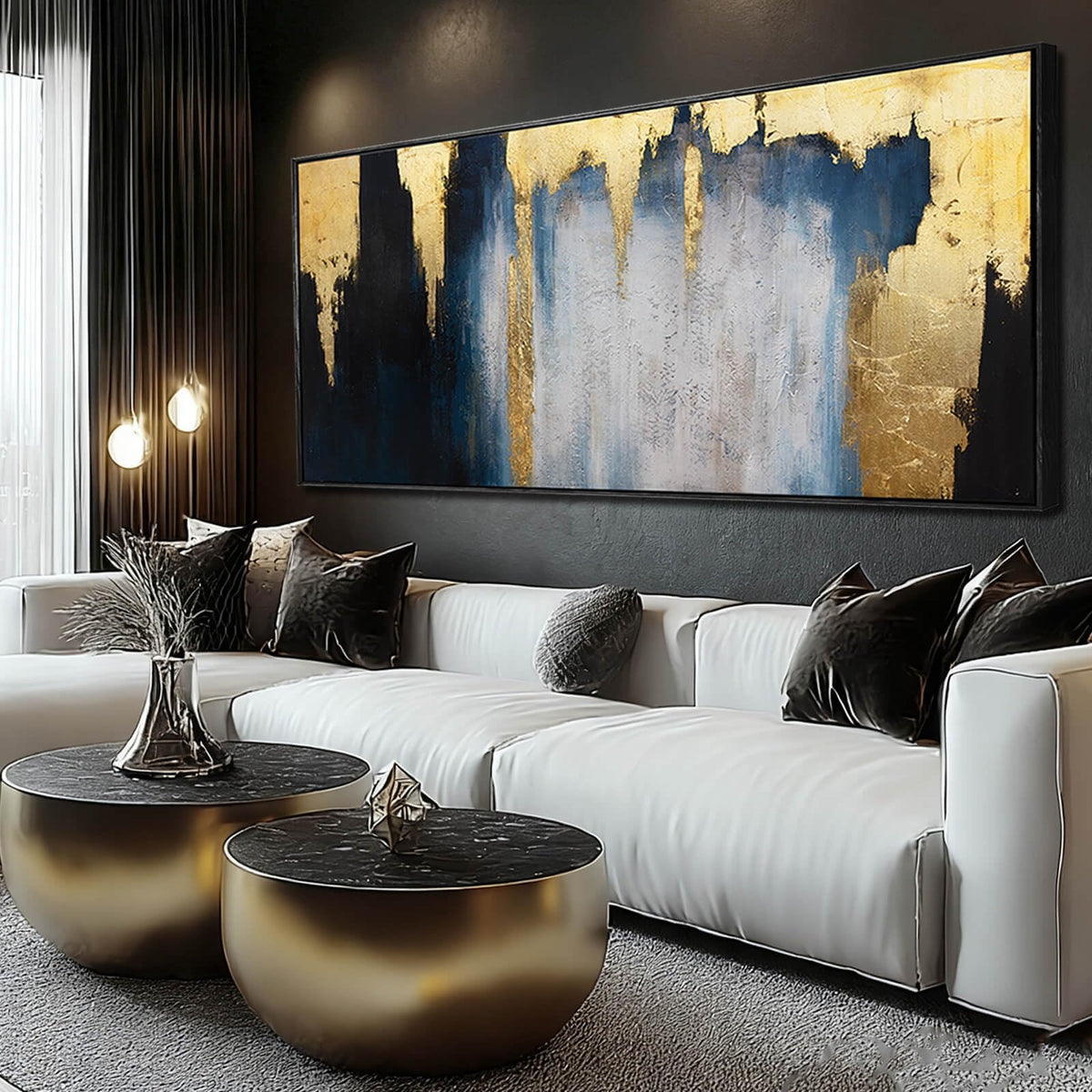 WINKAILIN Large Abstract Floral Canvas Wall Art Decor