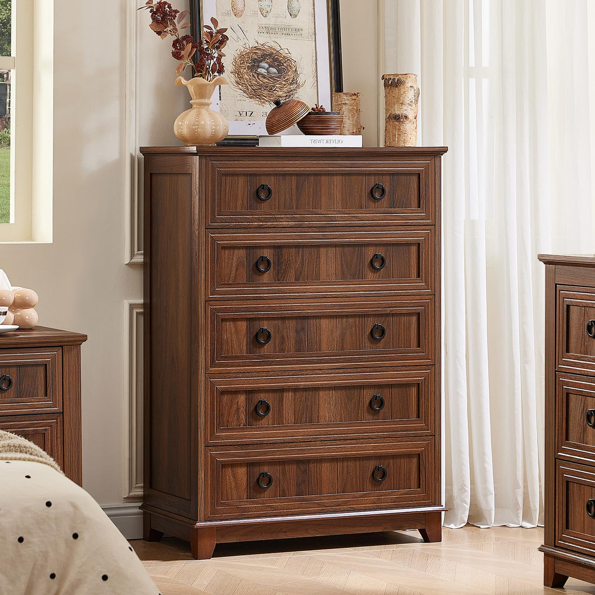 Joaxswe Nightstands with Drawers for Bedroom & Living Room