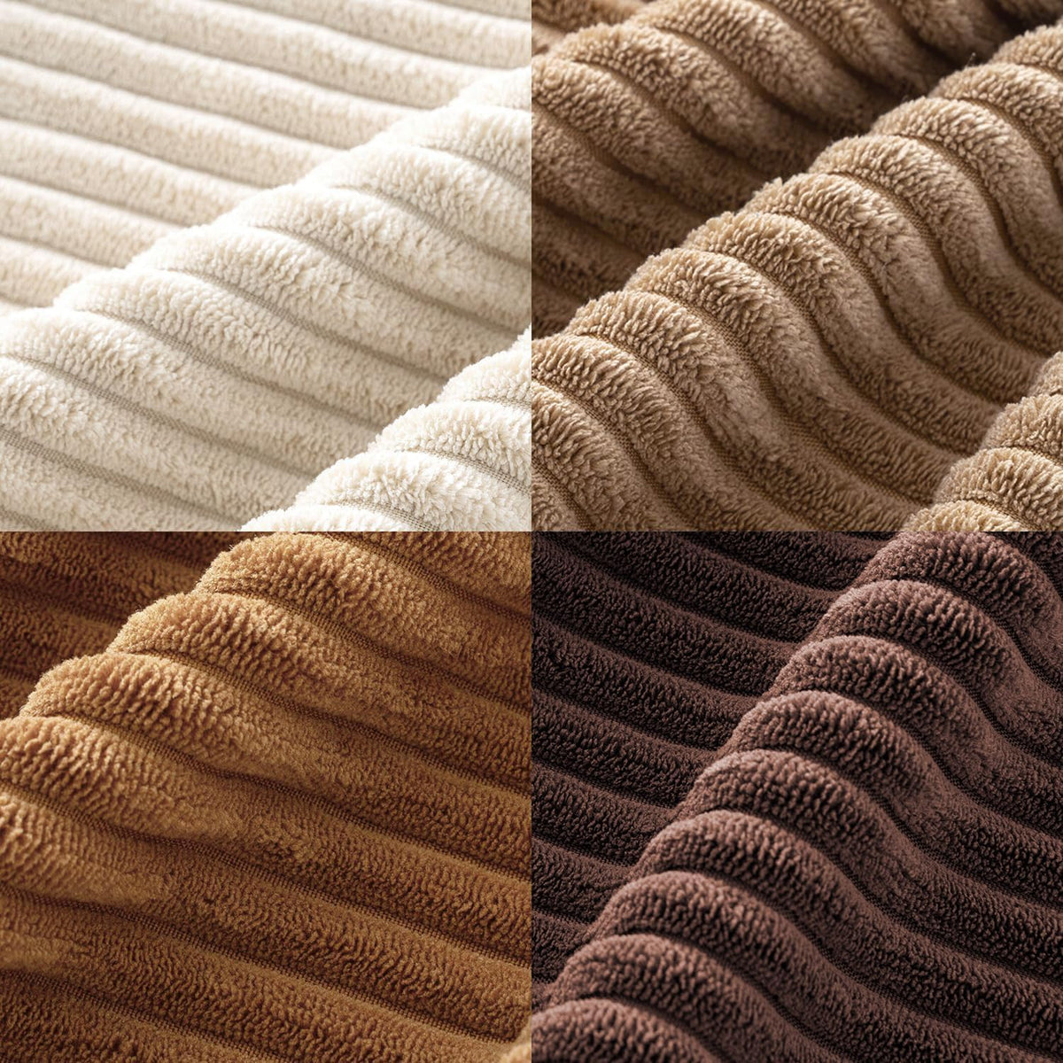 MIULEE Soft Corduroy Decorative Throw Pillow Covers, Set of 4