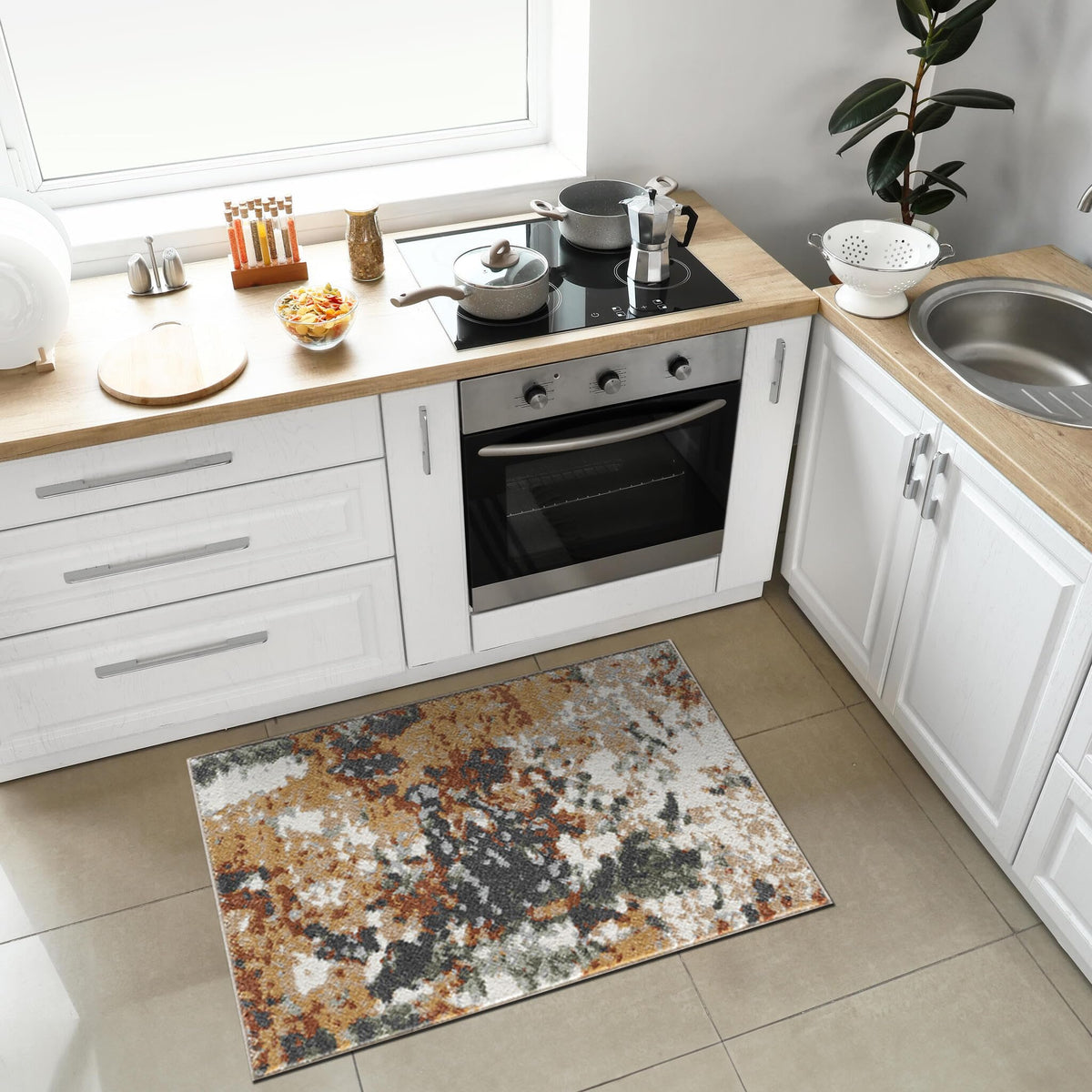 Keen Home Design 8x10 Non-Shedding Abstract Area Rug