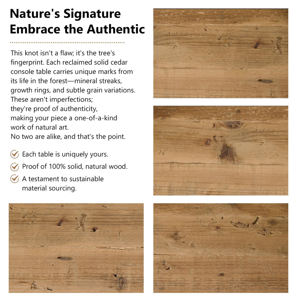 WINWY Solid Wood Console Table for Entryway & Living Room
