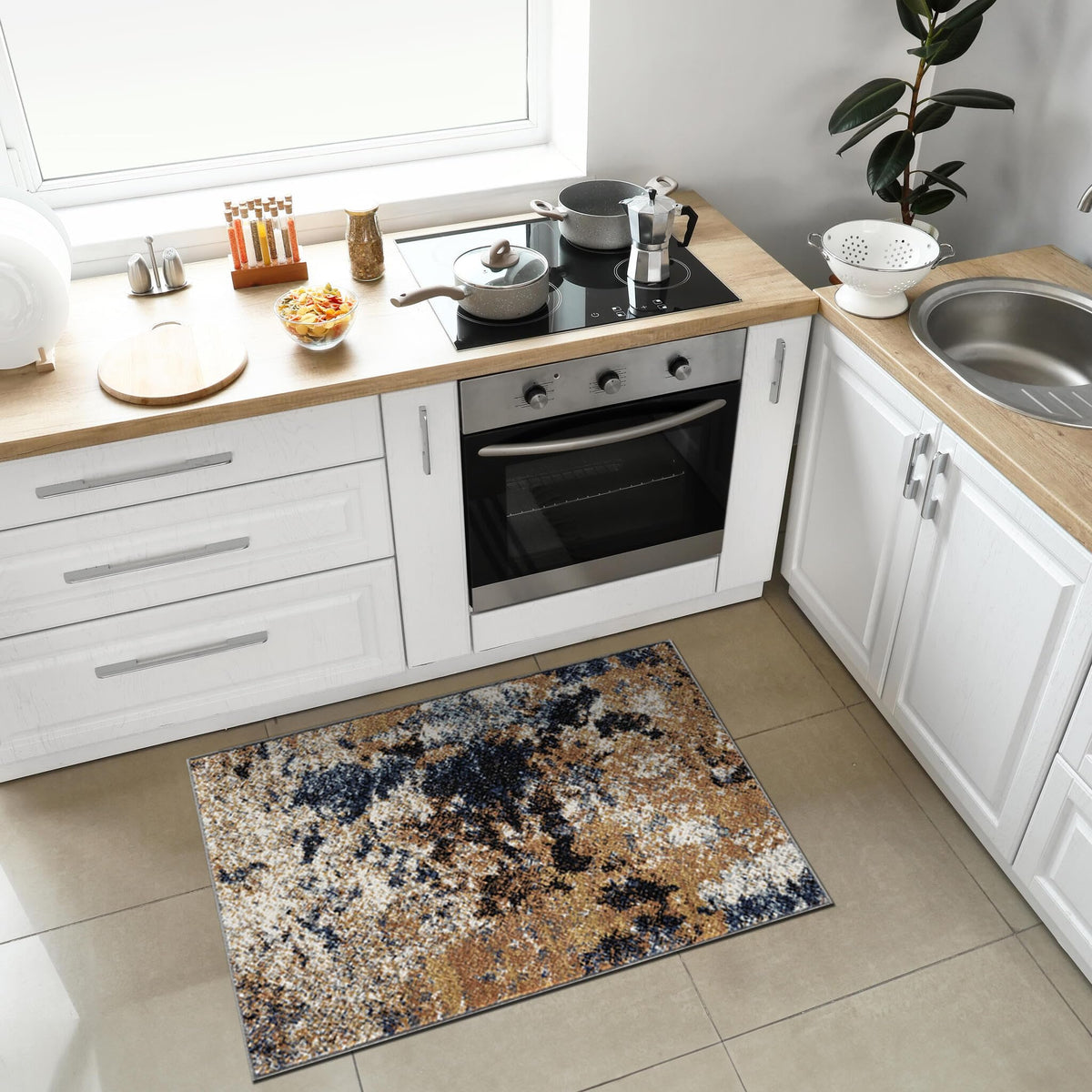 Keen Home Design 8x10 Non-Shedding Abstract Area Rug
