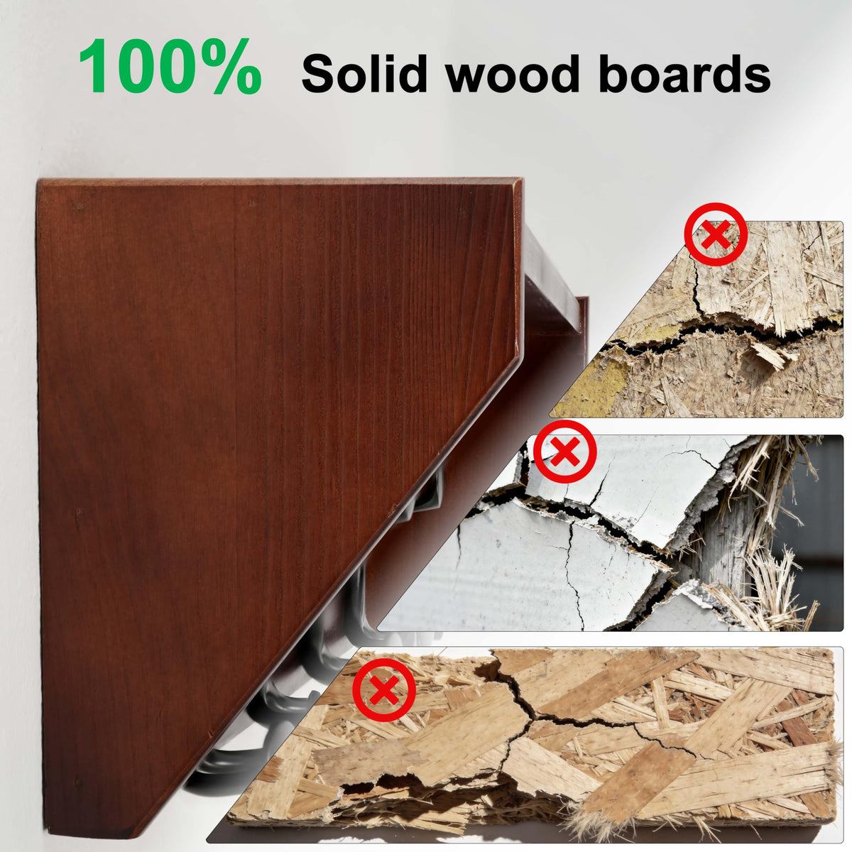 SKOLOO Heavy-Duty Wall-Mounted Coat Rack with Shelf