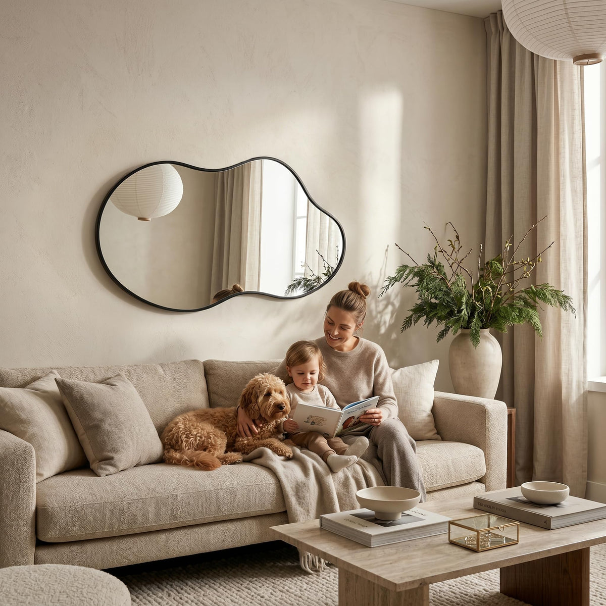 potijo Irregular Asymmetrical Decorative Wall Mirror