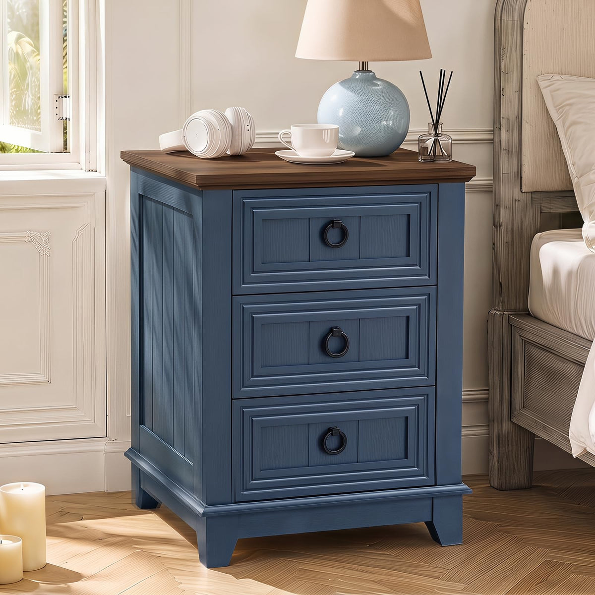 Joaxswe Nightstands with Drawers for Bedroom & Living Room