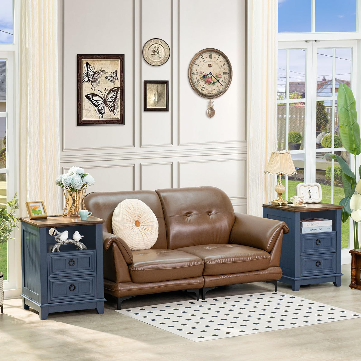 Joaxswe Nightstands with Drawers for Bedroom & Living Room