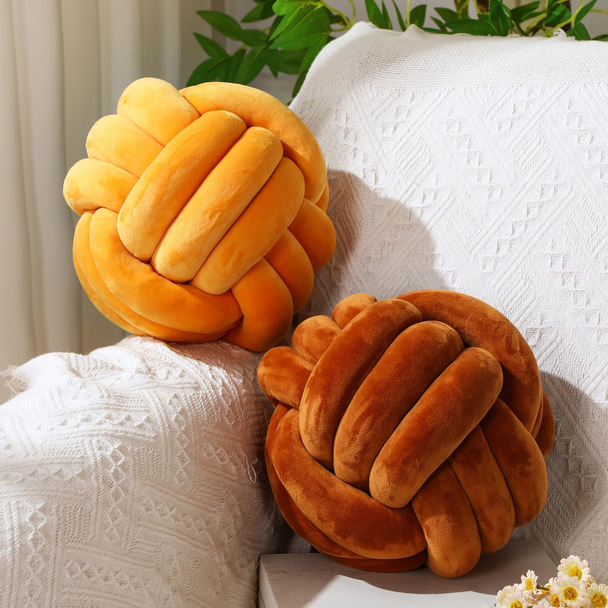 Namalu Decorative Knot Throw Pillows, Set of 2