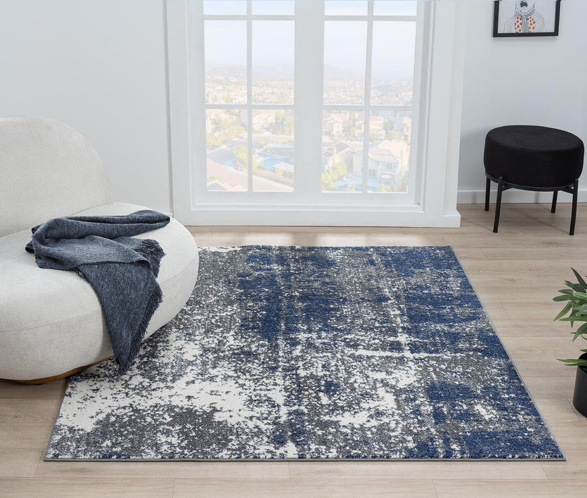 Keen Home Design 8x10 Non-Shedding Abstract Area Rug