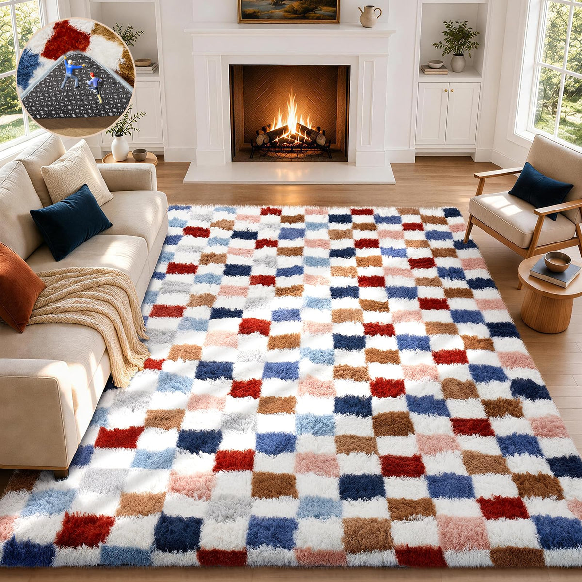 Ophanie Soft Area Rug for Bedroom and Living Room