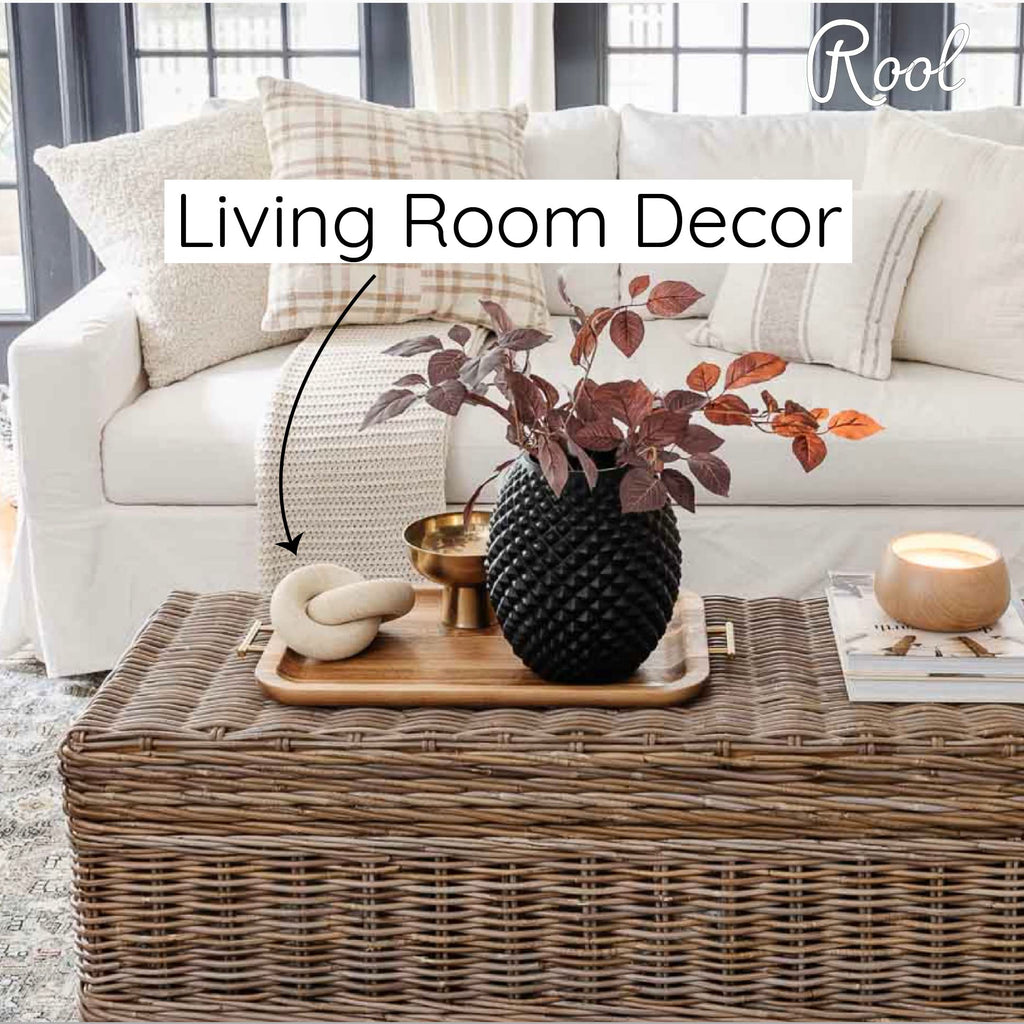 Rool Wooden Knot Chain Link Decor for Shelves & Coffee Tables