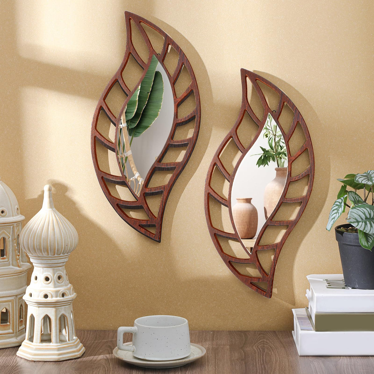 Roowest Decorative Wall Mirror Set for Home Decor, 2 Pieces