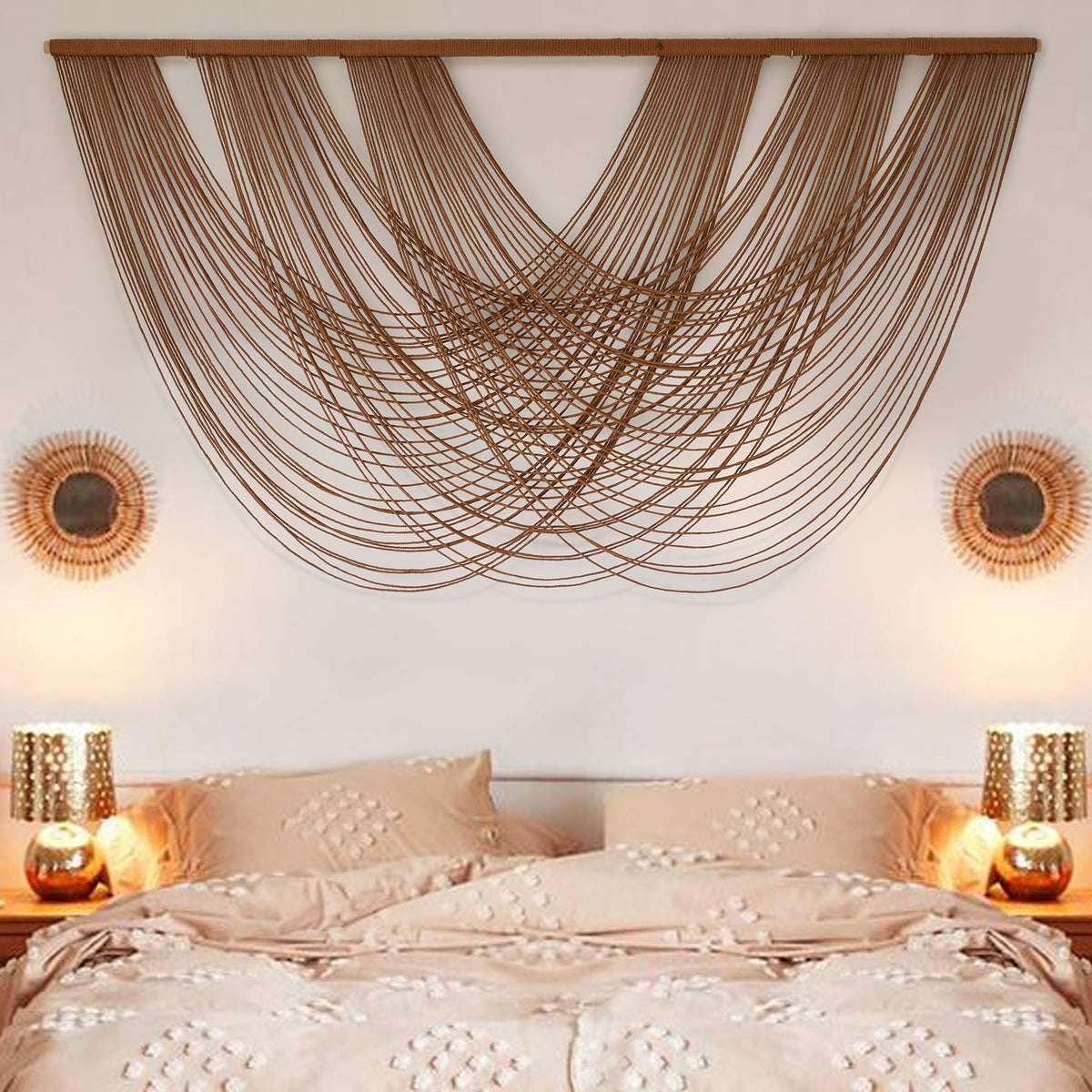 Large Dip-Dyed Macrame Wall Hanging Boho Tapestry Decor