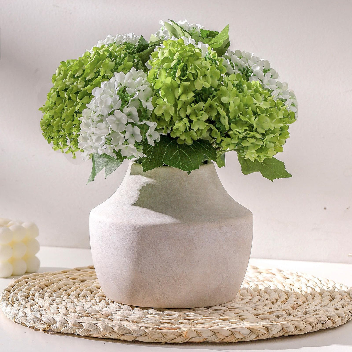 Mitt&Ditt Rustic Terracotta Ceramic Flower Vase with Handles