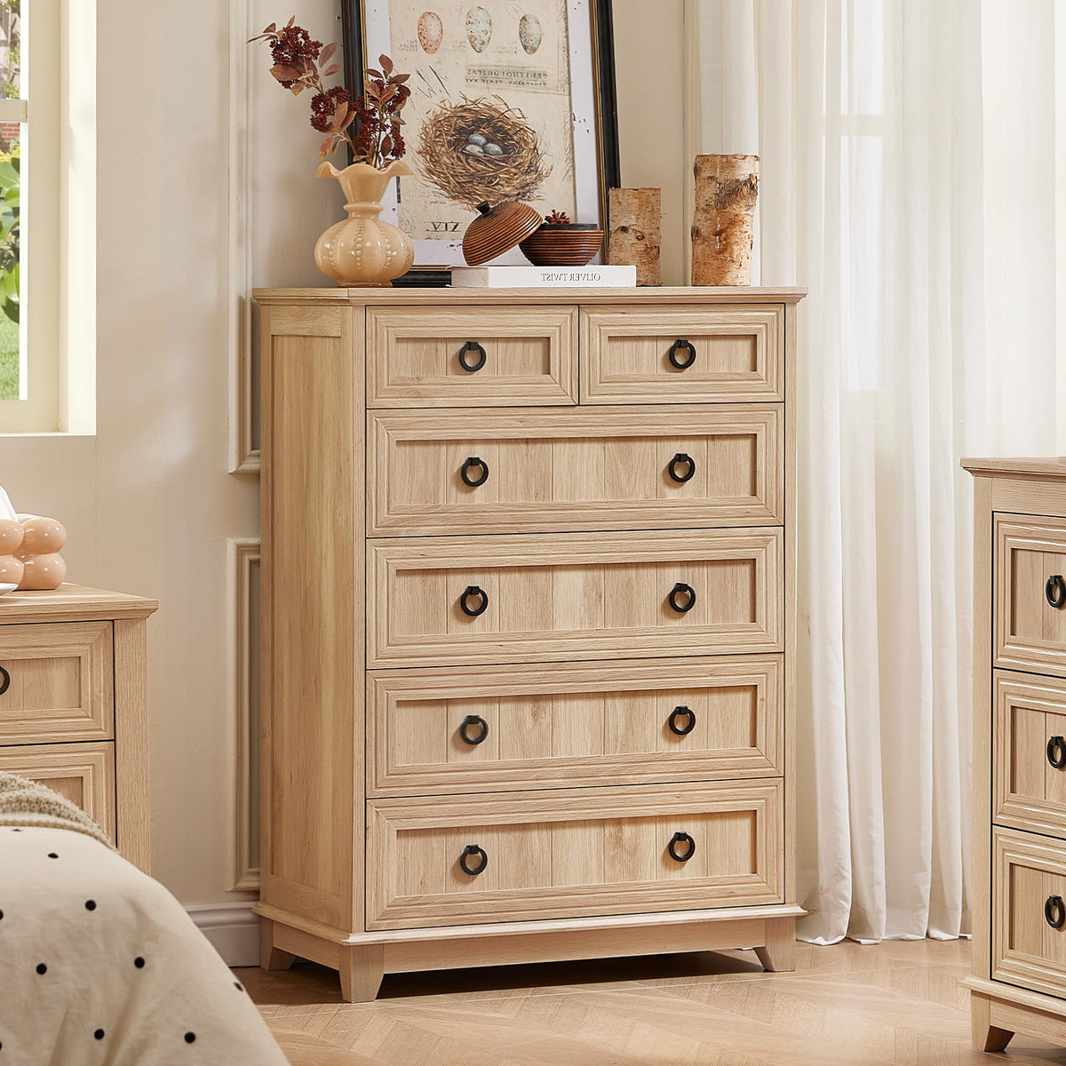 Joaxswe Nightstands with Drawers for Bedroom & Living Room