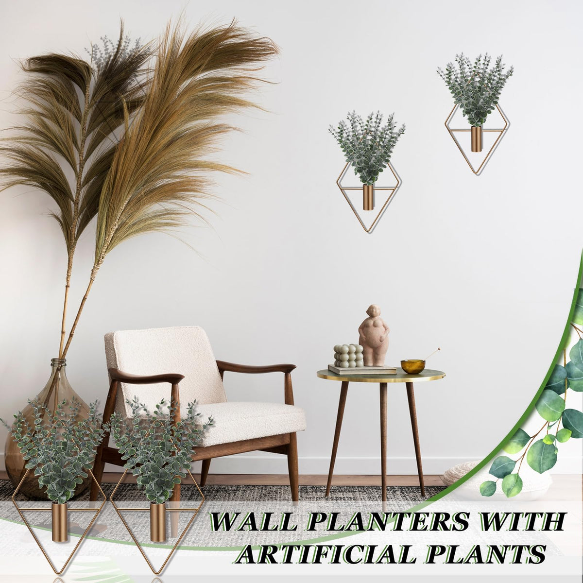 Jexine Hanging Artificial Planters for Wall Decor