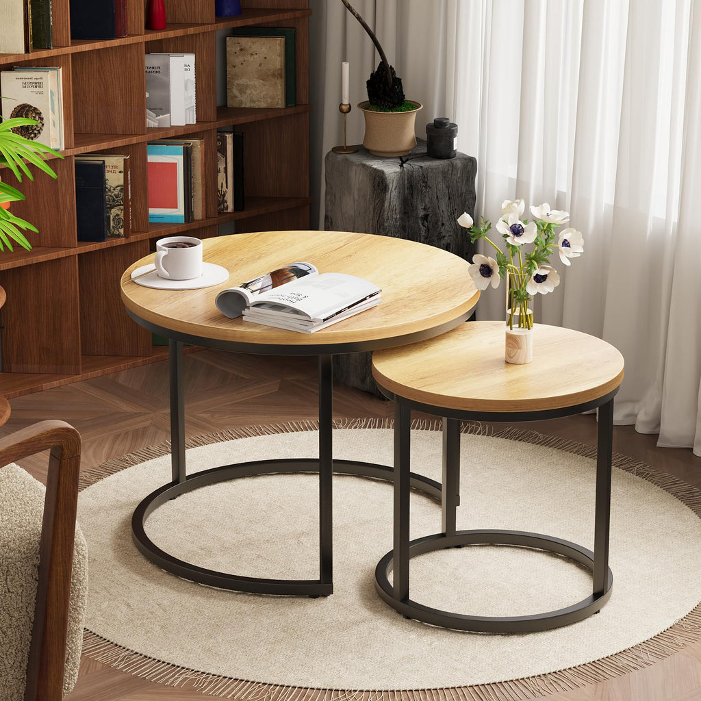 Smuxee Nesting Coffee Tables for Living Room, Set of 2