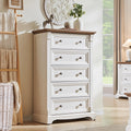 T4TREAM Farmhouse Drawer Dresser for Bedroom Storage