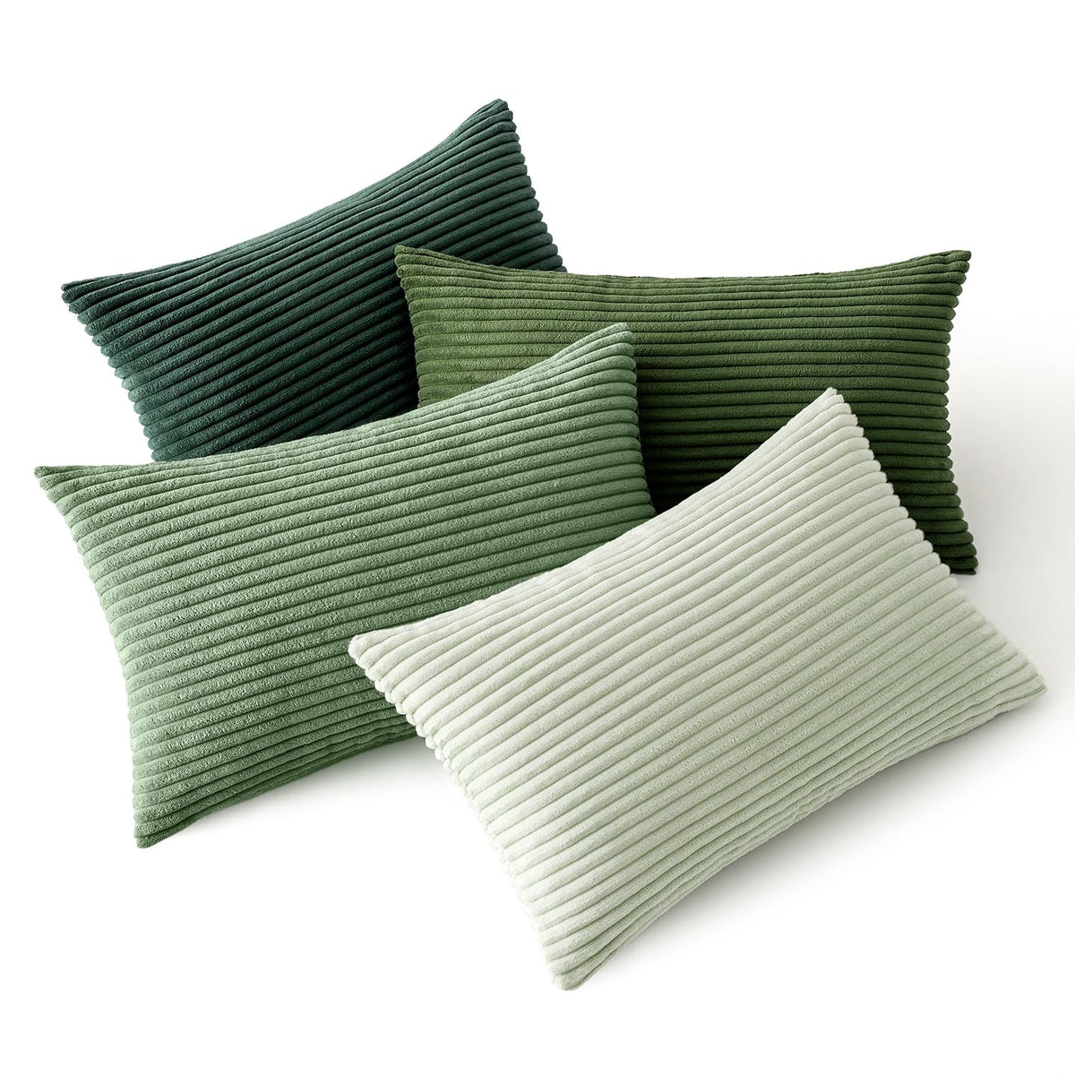 MIULEE Soft Corduroy Decorative Throw Pillow Covers, Set of 4