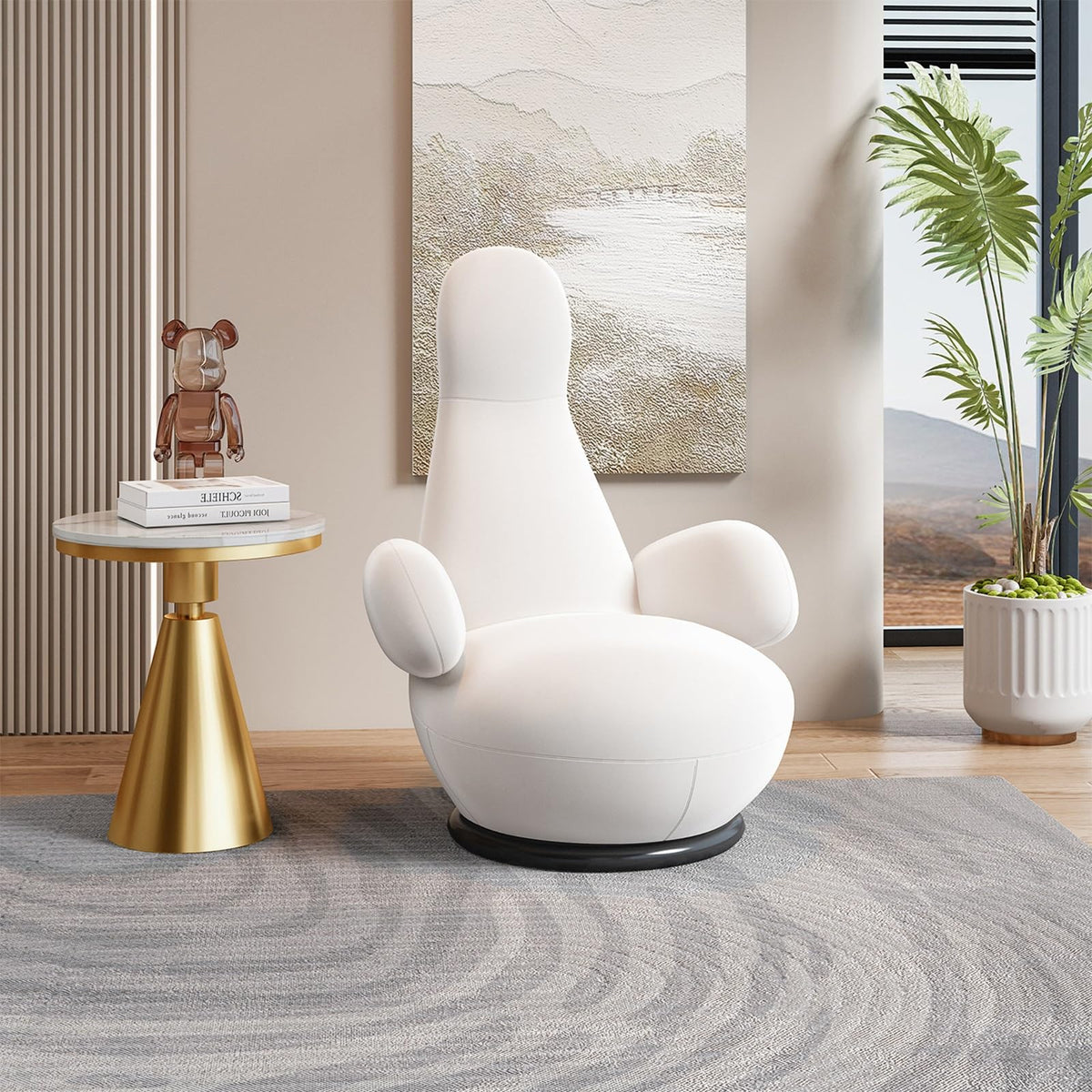JOSOGO 360° Swivel Velvet Upholstered Accent Chair