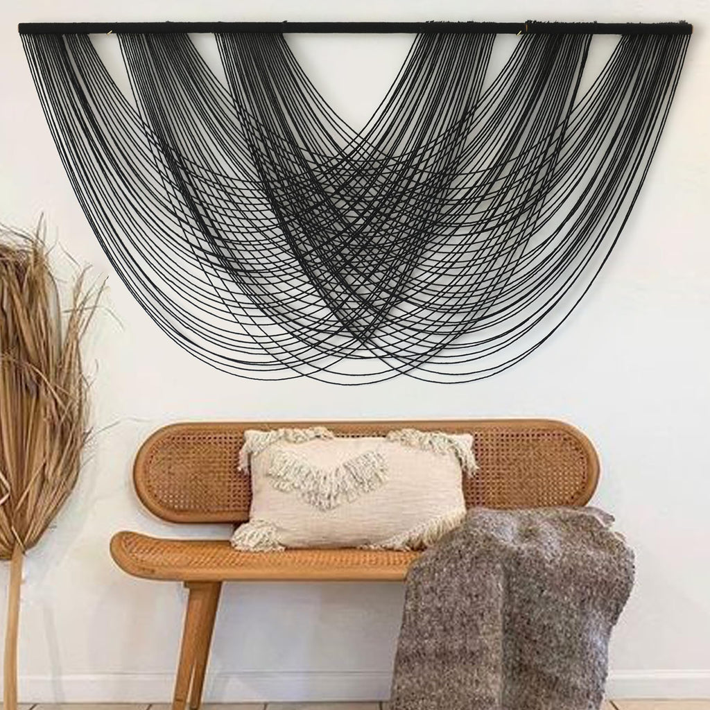 Large Dip-Dyed Macrame Wall Hanging Boho Tapestry Decor