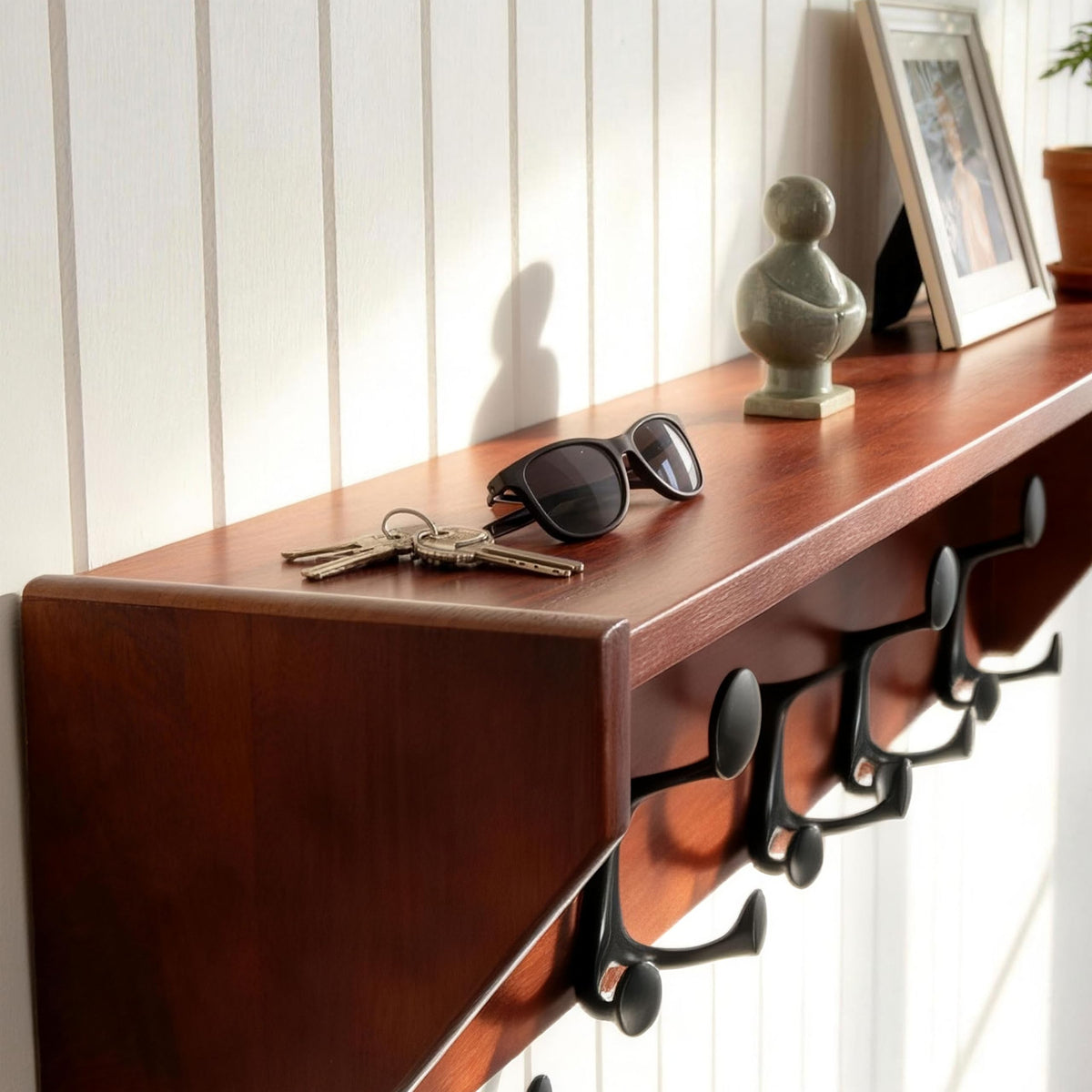 SKOLOO Heavy-Duty Wall-Mounted Coat Rack with Shelf