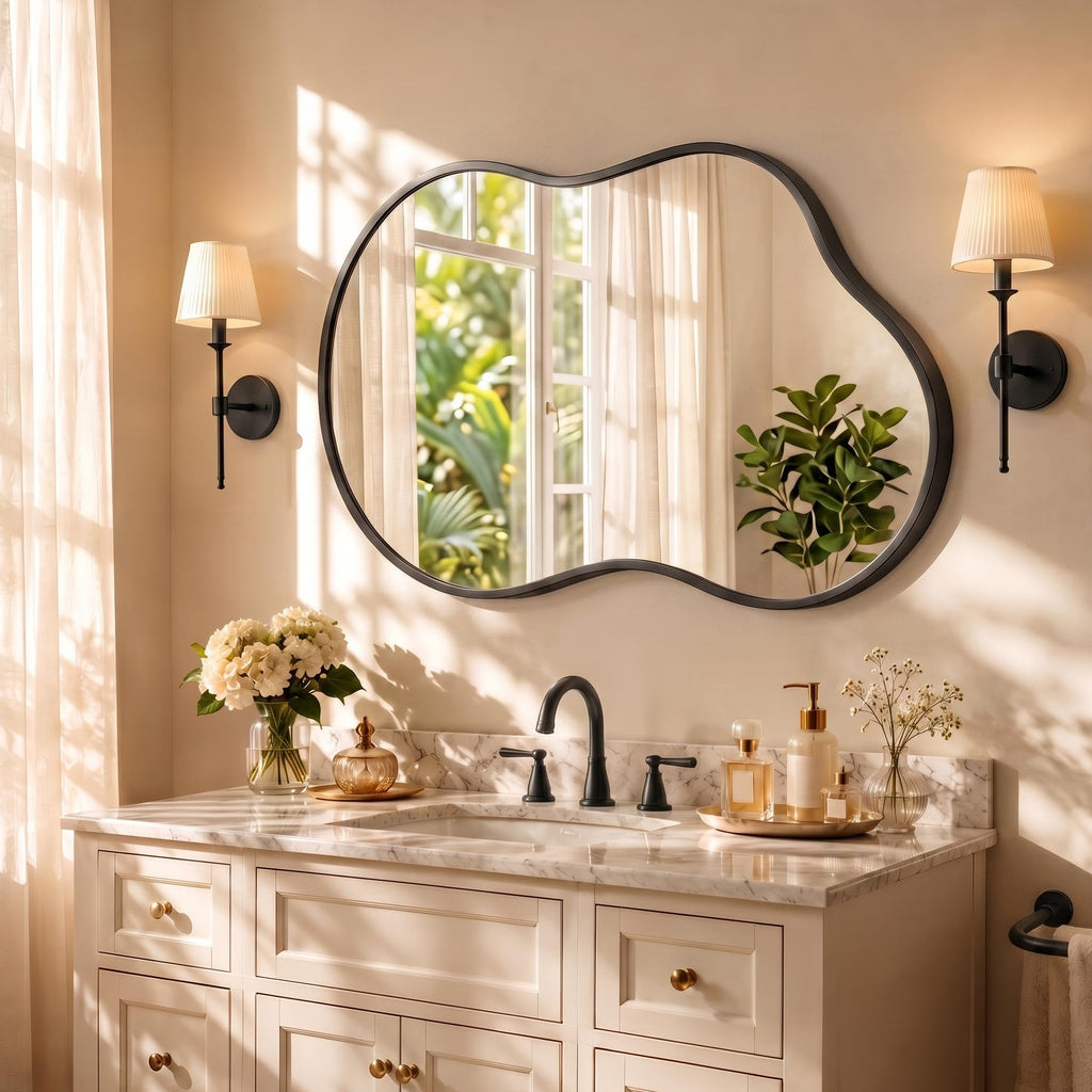 Dorlicecass Decorative Bathroom Wall Mirror for Over Sink