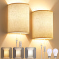 Yunaking Dimmable Plug-In Wall Sconces, Set of 2