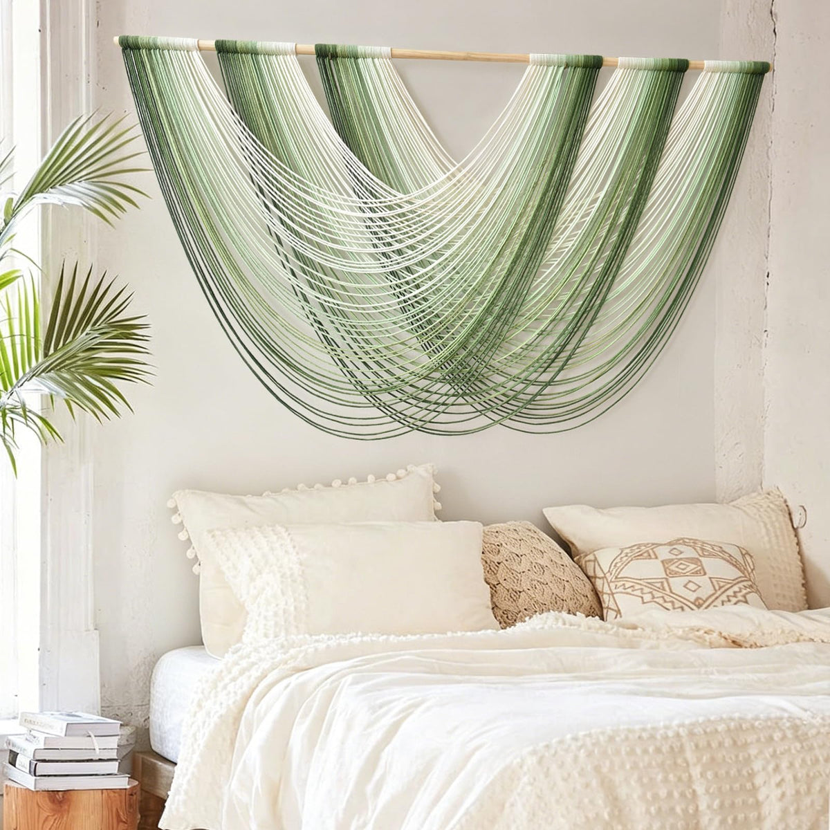 Large Dip-Dyed Macrame Wall Hanging Boho Tapestry Decor
