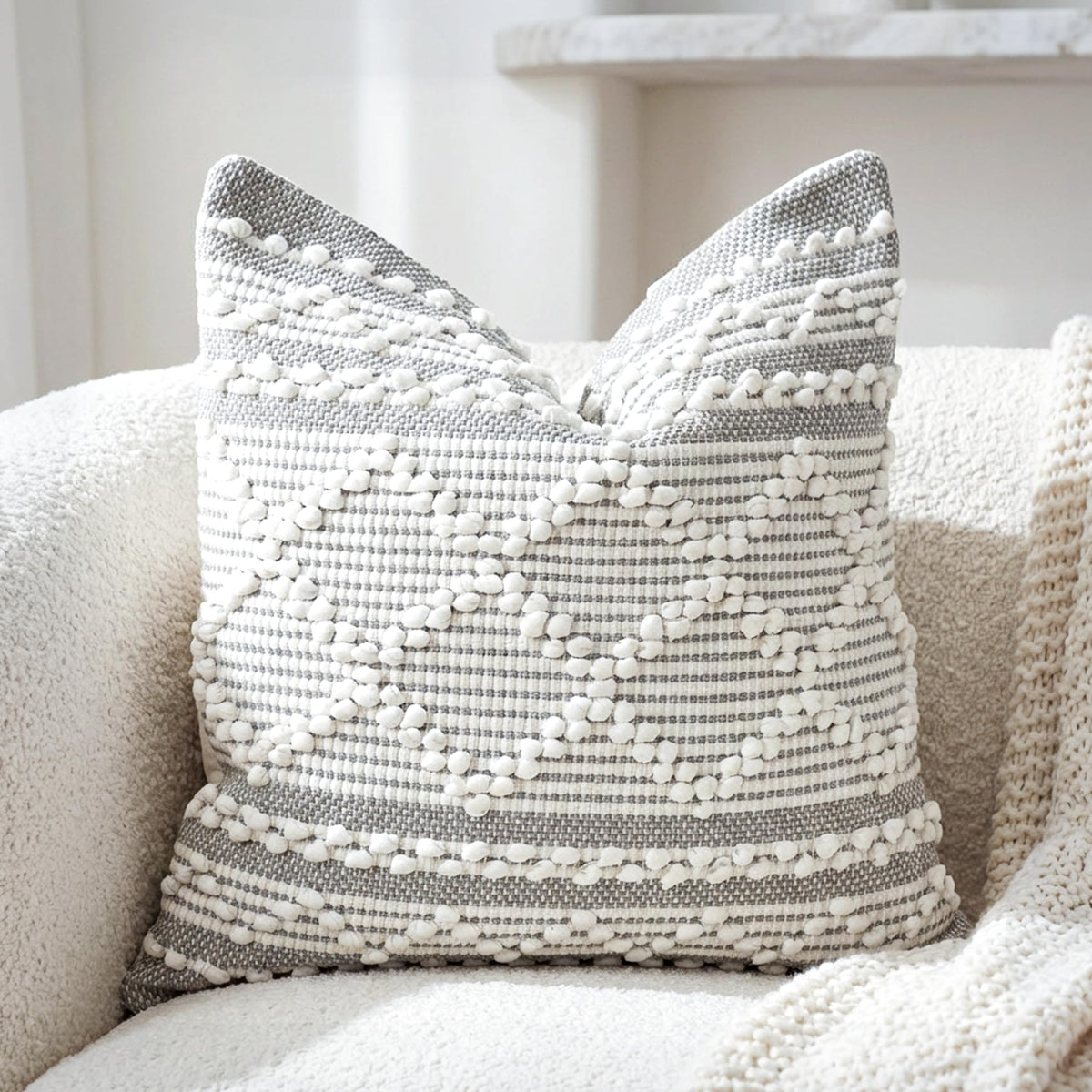 BlissBlush Boho Decorative Throw Pillow Cover for Sofa