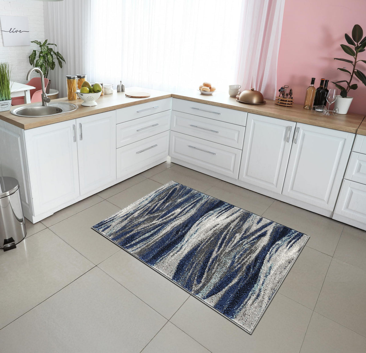 Keen Home Design 8x10 Non-Shedding Abstract Area Rug
