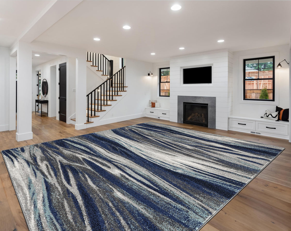 Keen Home Design 8x10 Non-Shedding Abstract Area Rug