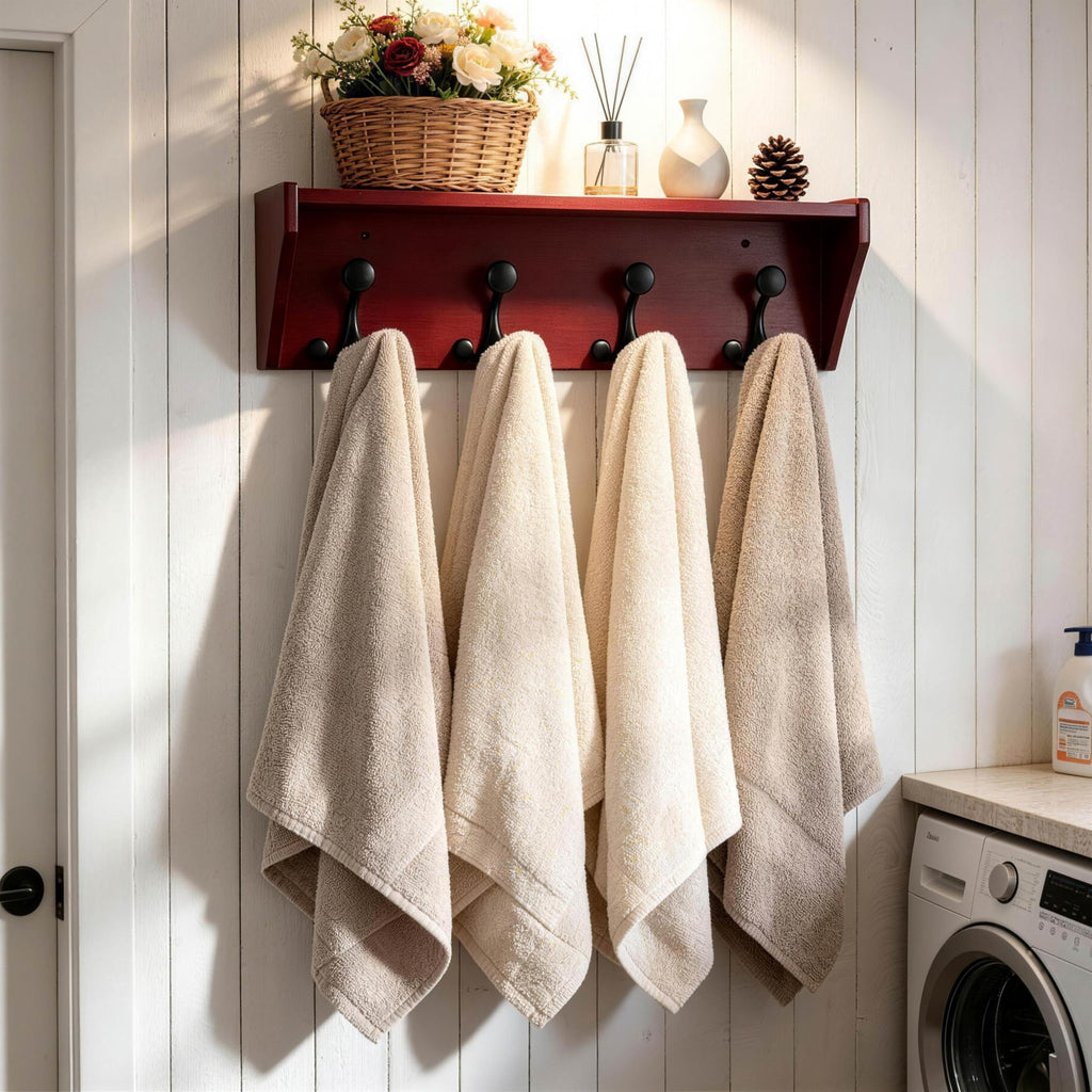 SKOLOO Heavy-Duty Wall-Mounted Coat Rack with Shelf