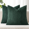 MIULEE Striped Corduroy Throw Pillow Covers, Set of 2
