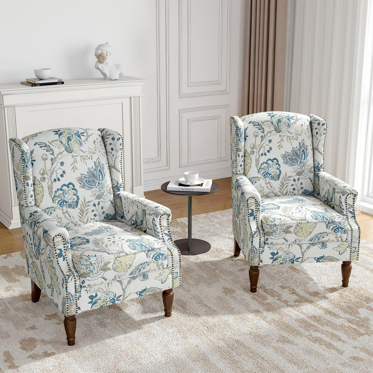 Qatiby High-Back Upholstered Wingback Accent Chair