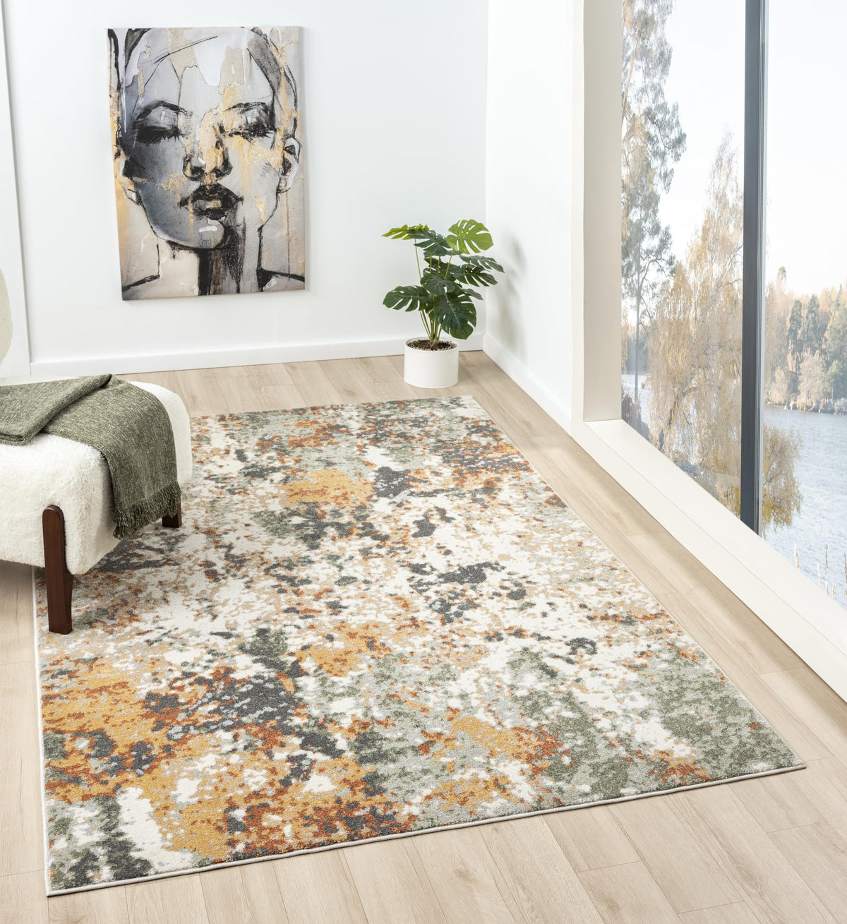 Keen Home Design 8x10 Non-Shedding Abstract Area Rug