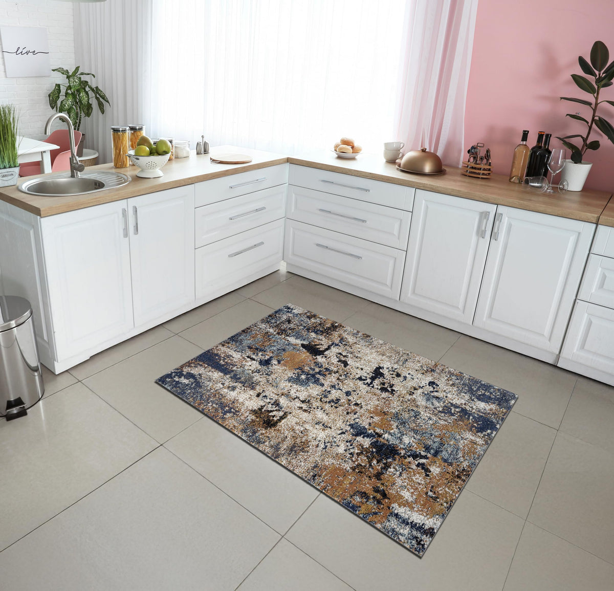 Keen Home Design 8x10 Non-Shedding Abstract Area Rug