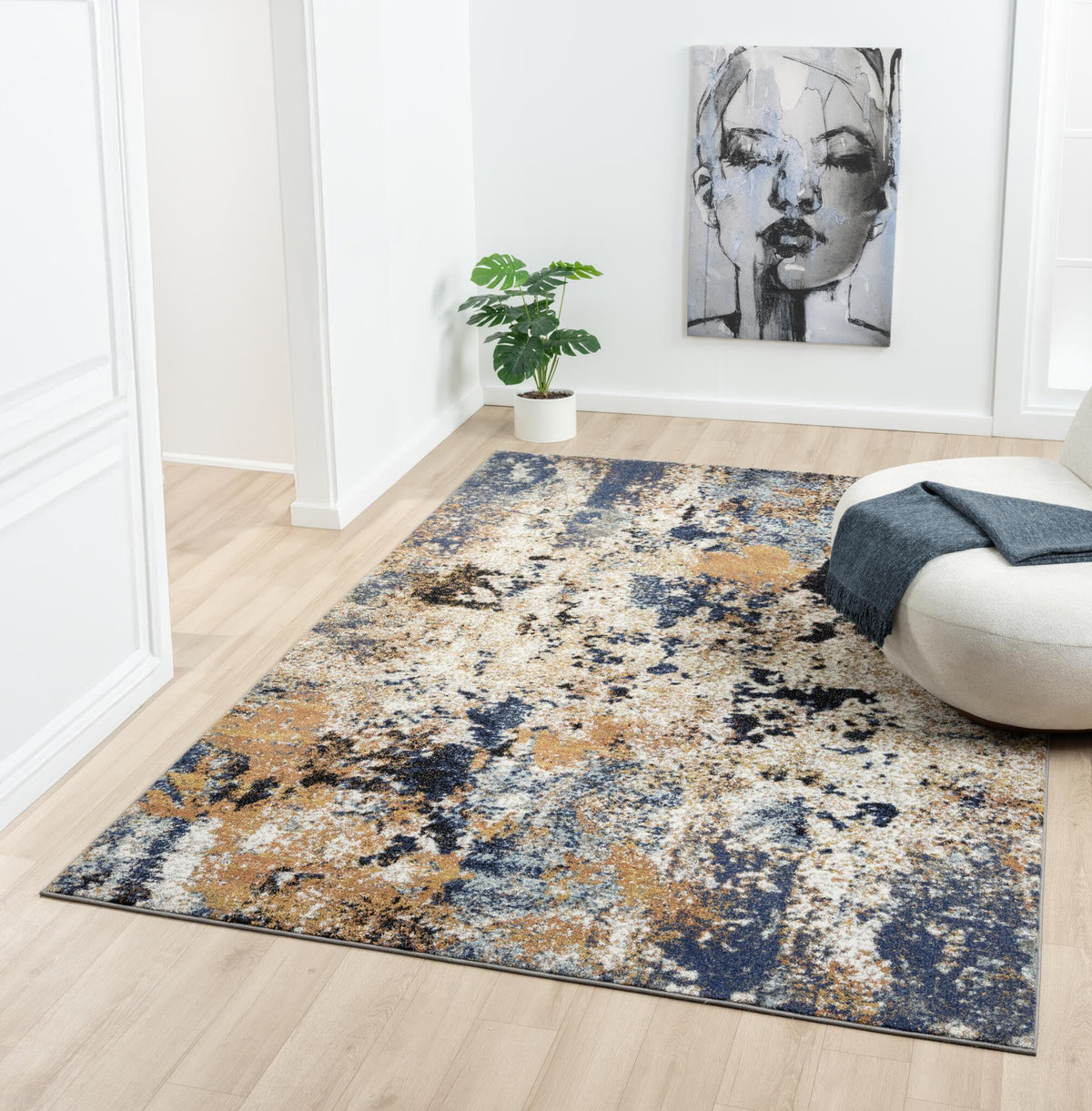 Keen Home Design 8x10 Non-Shedding Abstract Area Rug