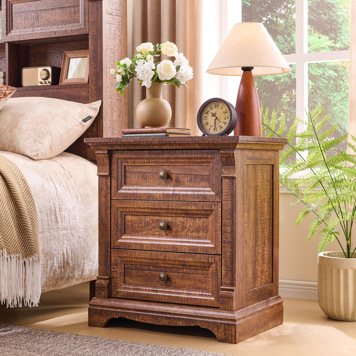 T4TREAM Farmhouse Drawer Dresser for Bedroom Storage